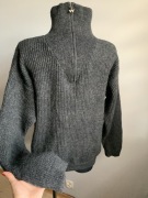 Wistex sweter golf męski szary Norway 100 % wełna szetlandzka L/XL