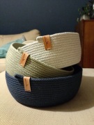 Koszyki ze sznurka bawełnianego, boho