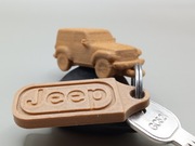 Zestaw breloków 3D Jeep – napis Jeep + mini Wrangler Rubicon
