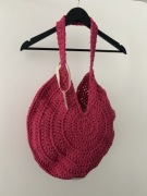 różowa handmade torba na ramię