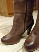 Skórzane kozaki KARINO 40 skóra naturalna