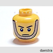 LEGO 3626pb0617 GŁOWA główka figurka col067 Royal Guard, Seria 5