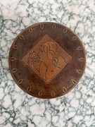 Pudełko na puder. Niezbędnik każdej wytwornej damy.  ART DECO. 