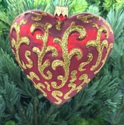 Bombka Choinkowa Szklana Serce Ornament czerwone 68SERC Prezent ! Okazja !