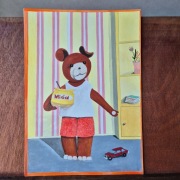 Miś Uszatek akwarela na prezent, od artysty. 