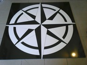 Rozeta podłogowa  120x120 cm.