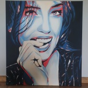 Obraz autorski ręcznie malowany duży