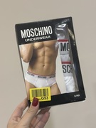 MOSCHINO Underwear bokserki męskie 2 białe rozmiar S nowe w pudełku