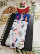 Organizer na gumce na notatnik/ telefon handmade motyw Boże Narodzenie 