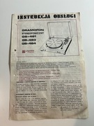 Instrukcja Gramofon Fonica GS-461 GS-463 GS-464