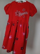 Sukienka czerwona na święta krótki rękaw hellex r.122