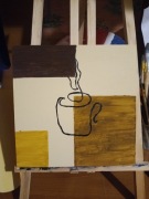 Obrazek ręcznie robiony motyw kubek 