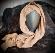 Kaszmirowy obszerny szal na drutach plus opaska gratis!