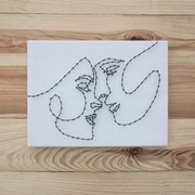 Para Obraz String Art Rękodzieło 25x20cm