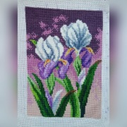 Haft gobelinowy - Irysy