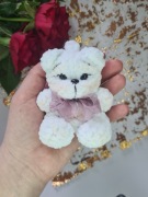 Brelok  Zawieszka Miś  Handmade Prezent Na Szydełku Rękodzieło 