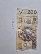 Banknot 200 zł YB - seria zastępcza NBP | stan obiegowy