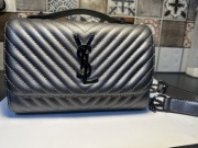 Torebka damska Saint Laurent YSL – nowa, elegancka, kolor srebrny