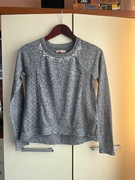 36 S Holister szara koszulka z długim rękawem koronka kryształki
