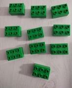 Klocek Lego Duplo 2x3 10 szt zielony 