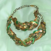 Naszyjnik, bransoletka ręcznie robione pasmanteria