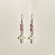 kolczyki rose cross [kobra bijoux]