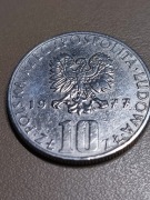 1977 - moneta z PRL o nominale 10 zł - Bolesław Prus 