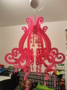 Żyrandol Klosz abazur lampa sufitowa pcv różowy dla dziewczynki