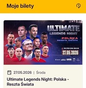 ULTIMATE LEGENDS NIGHT Polska - Reszta Świata - vouchery bilety na mecz