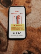 Etui ochronne do iPhone 11 Pro Max, szkłem pancernym Privacy, 360, czarne