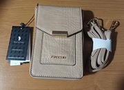 Torebka beżowa Puccini damska z miękkiej skóry ekologicznej