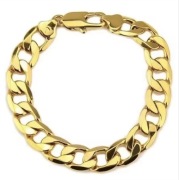 Bransoleta Męska Stal Szlachetna Pancerka Złota