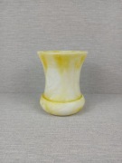 Kamienny żółty wazon na kwiaty Retro wazon z kamienia