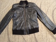 Brązowa skórzana kurtka ramoneska  M