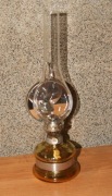Lampa naftowa wisząca lub stojąca z lusterkiem Vintage PRL