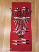 Włócznie Rwanda metal + koraliki. Gratis maczeta.