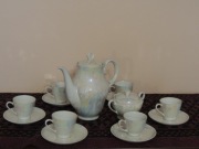 Ćmielów ~~ GOPLANA ~~ serwis kawowy opalizujący lata 60 -te PRL