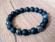 Bransoletka 10mm z Lawy wulkanicznej 