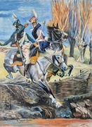 Obraz olejny ręcznie malowany pt. Szwoleżer