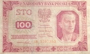 Stary banknot Polska 100 zł 1948 rok PRL 