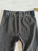Nowe leginsy Hype The Detail rozmiar L, czarne ze złotą nitką