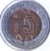 MEKSYK, 5 peso 2001, KM# 605, XF