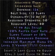 Diablo 2 R arachnid mesh nonladder PC