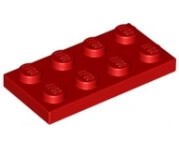 LEGO PLATE 2X4 RED 302021/3020