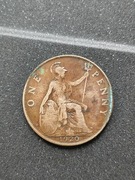 Moneta One Peny 1920 rok Jeden pens Moneta kolekcjonerska numizmatyka 