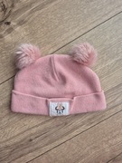 H&M Disney Myszka Minnie czapka zimowa różowa uszka pompony 74/80