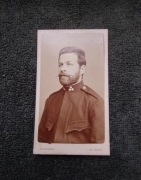 Mężczyzna w mundurze kartonik Trzemeski Lwów 