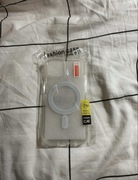 NOWY case na iPhone 15 wzmacniane clear plecki z ringiem magnetycznym