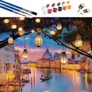 Malowanie po numerach obraz do malowania dla dzieci zestaw 47x58cm lampiony