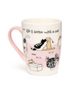 kotki kubek z porcelany, porcelanowy kubek z kotami, pastelowy kubek